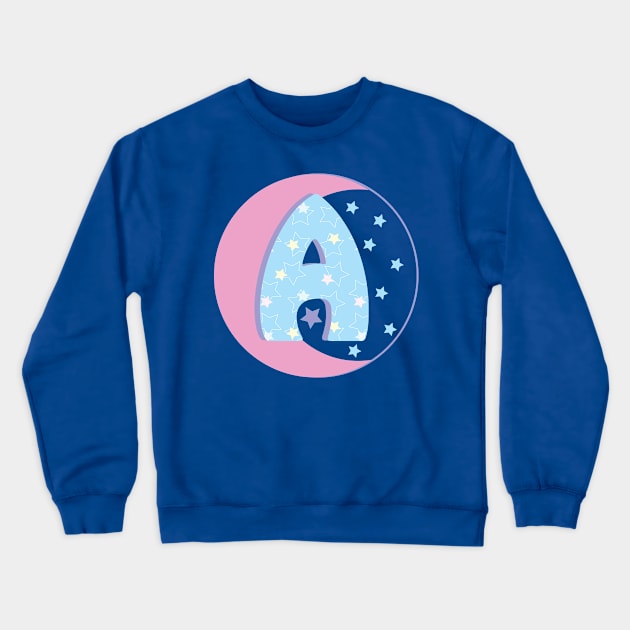 Initials. Star Letter A Crewneck Sweatshirt by emma17